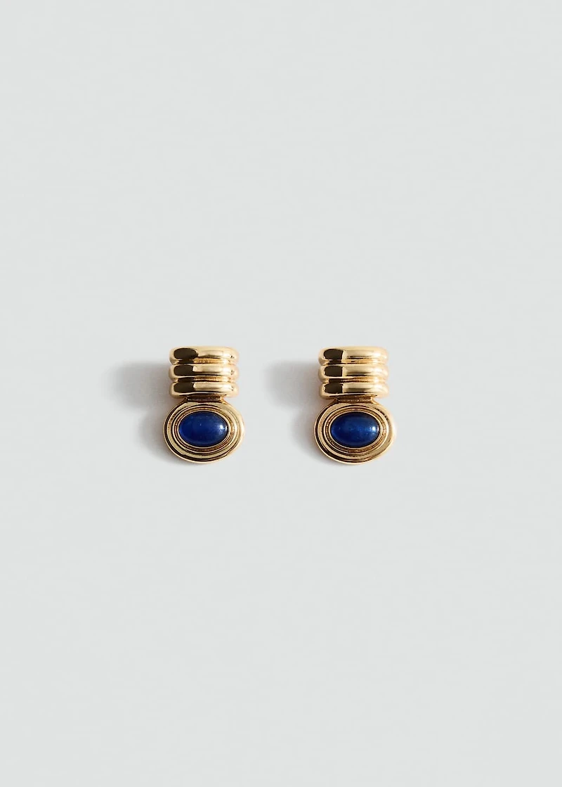 Combined-relief earrings