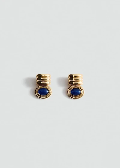 Combined-relief earrings