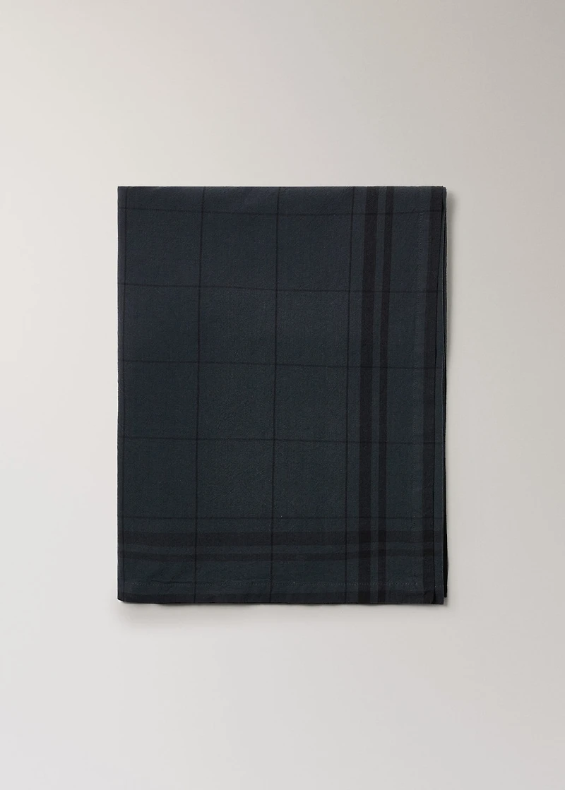 Overdyed cotton checked tablecloth for 2-4 diners