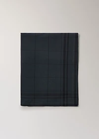 Overdyed cotton checked tablecloth for 2-4 diners