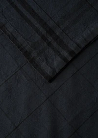 Overdyed cotton checked tablecloth for 2-4 diners