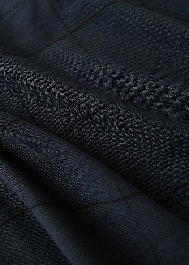 Overdyed cotton checked tablecloth for 2-4 diners