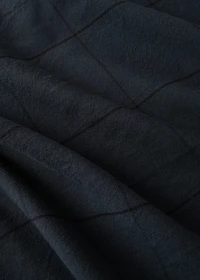 Overdyed cotton checked tablecloth for 2-4 diners