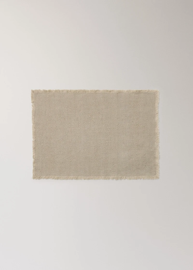 Linen placemat with tassels