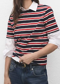 Striped cotton T-shirt