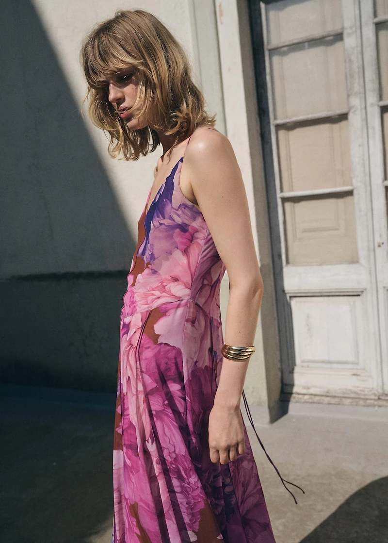 Floral godet dress