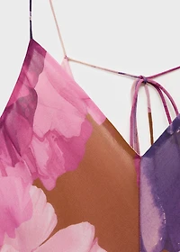 Floral godet dress