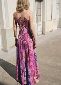 Floral godet dress
