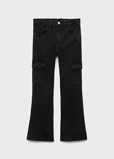 Flared cargo jeans
