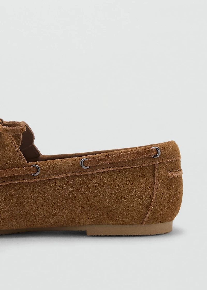 Suede nautical shoes