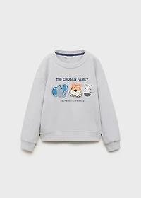 Sweatshirt with embroidered animals