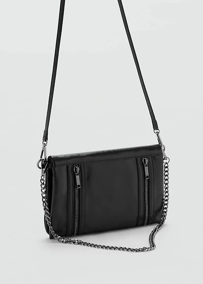 Leather-effect shoulder bag