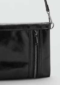 Leather-effect shoulder bag