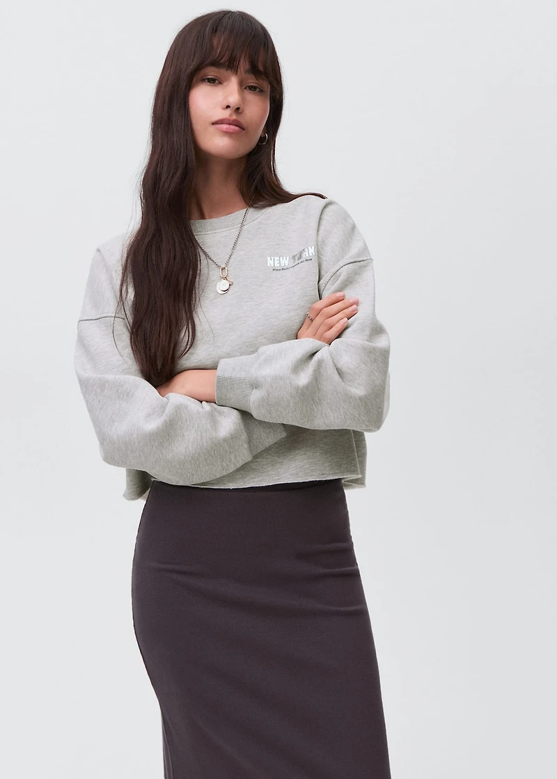 Printed cotton sweatshirt