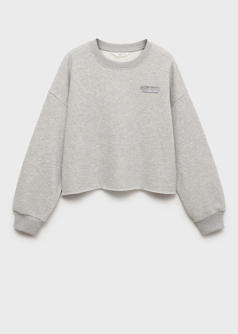 Printed cotton sweatshirt
