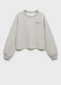 Printed cotton sweatshirt