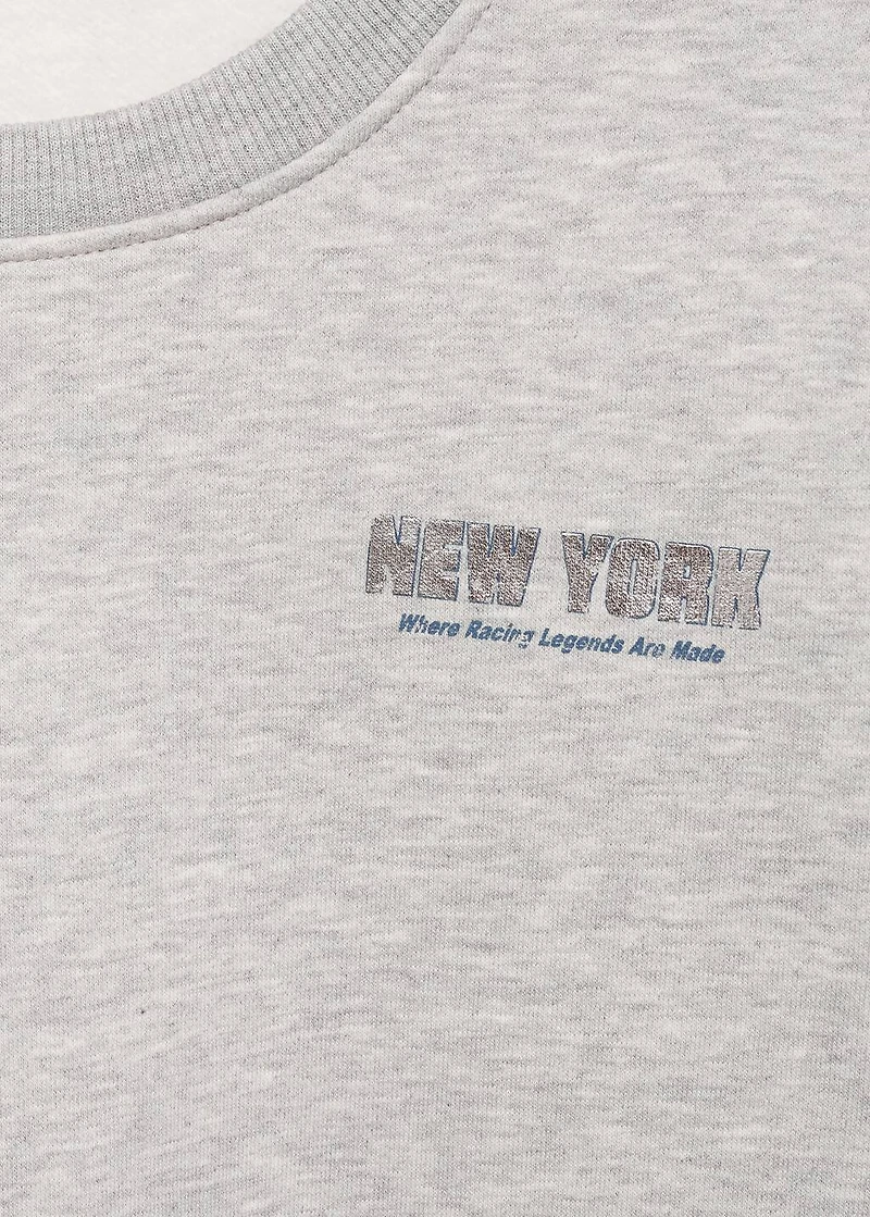 Printed cotton sweatshirt