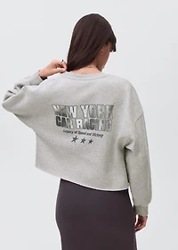 Printed cotton sweatshirt