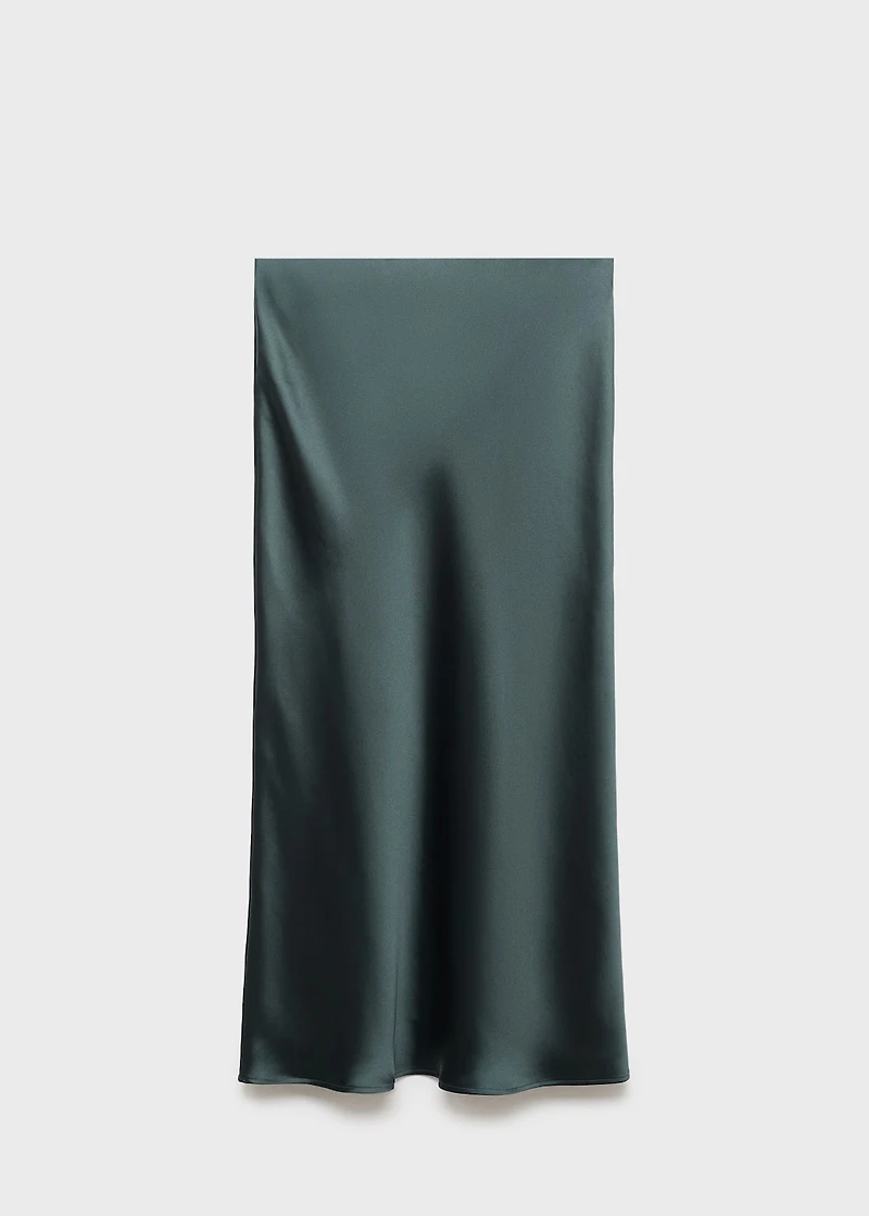 Satin long skirt