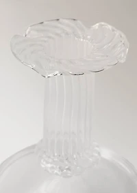 Borosilicate glass candelabra with stem detail