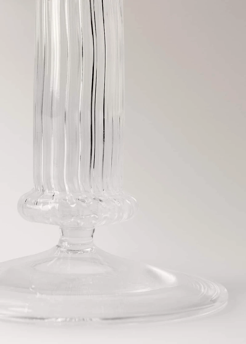 Borosilicate glass candelabra with stem detail