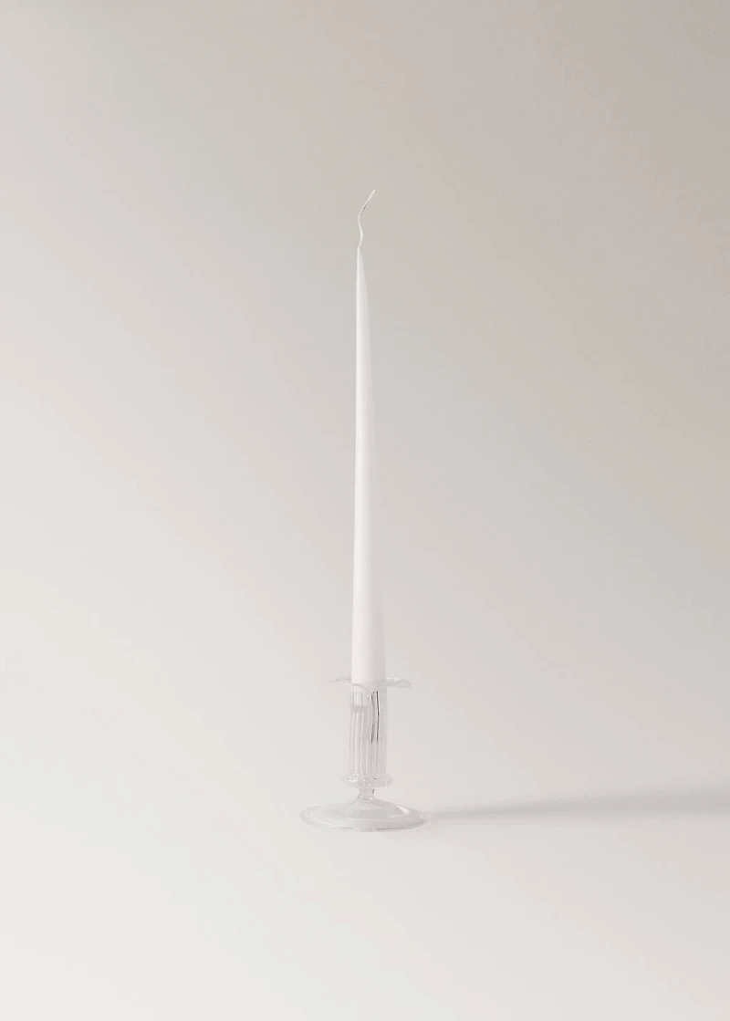 Borosilicate glass candelabra with stem detail