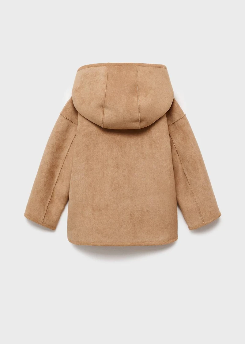 Reversible shearling coat