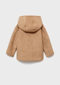Reversible shearling coat