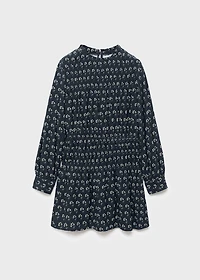 Floral puff-sleeve dress