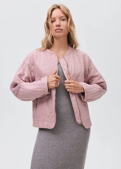 Embroidered quilted jacket