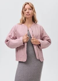 Embroidered quilted jacket