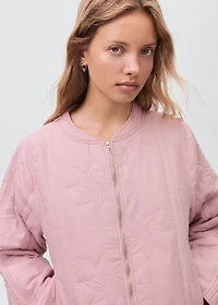 Embroidered quilted jacket