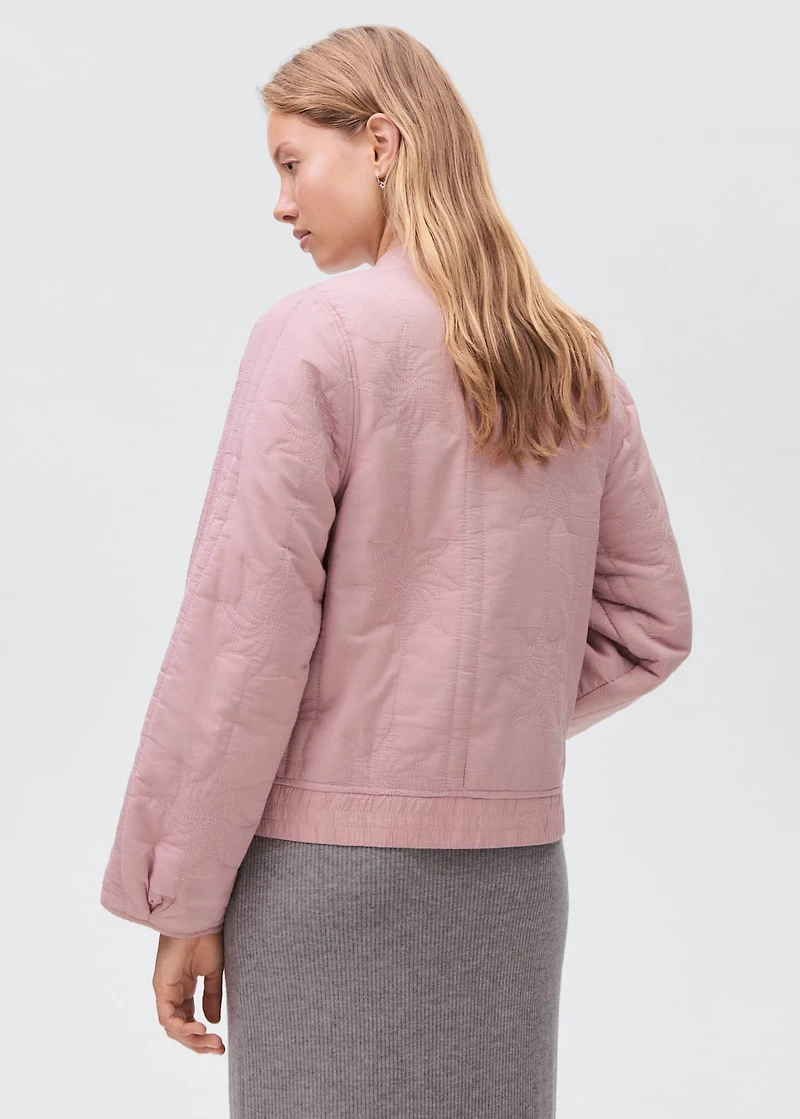Embroidered quilted jacket