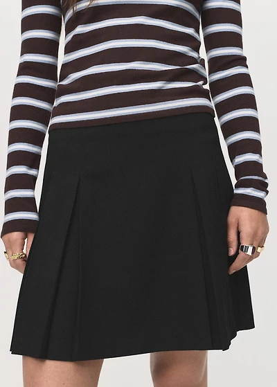Pleated mini-skirt