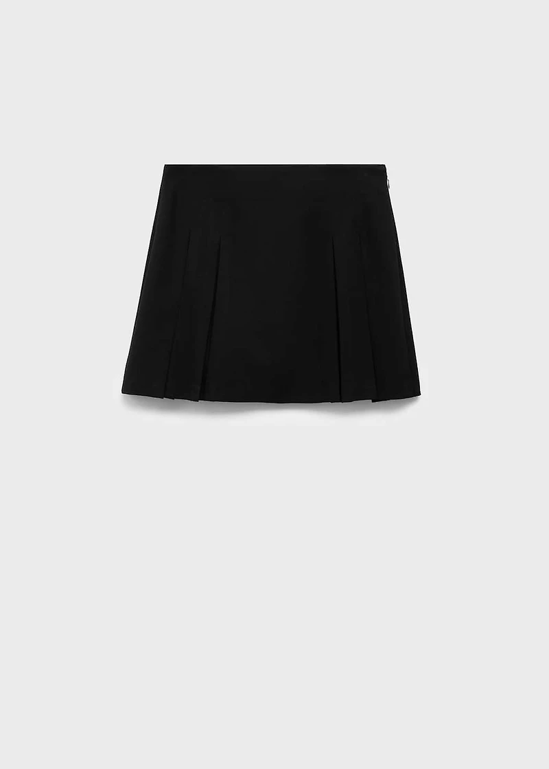 Pleated mini-skirt