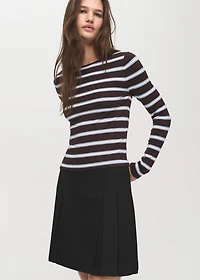 Pleated mini-skirt
