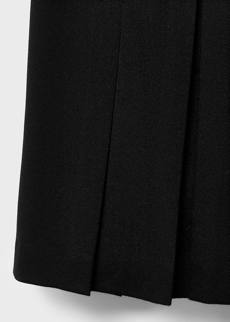 Pleated mini-skirt