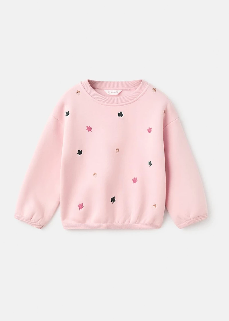 Embroidered cotton sweatshirt