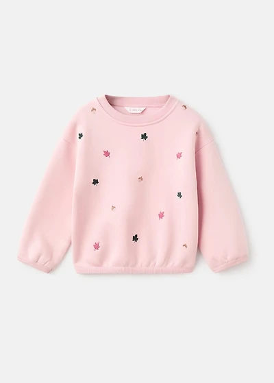 Embroidered cotton sweatshirt