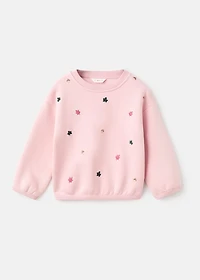 Embroidered cotton sweatshirt