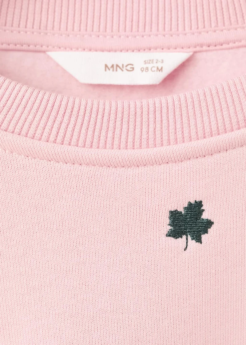 Embroidered cotton sweatshirt