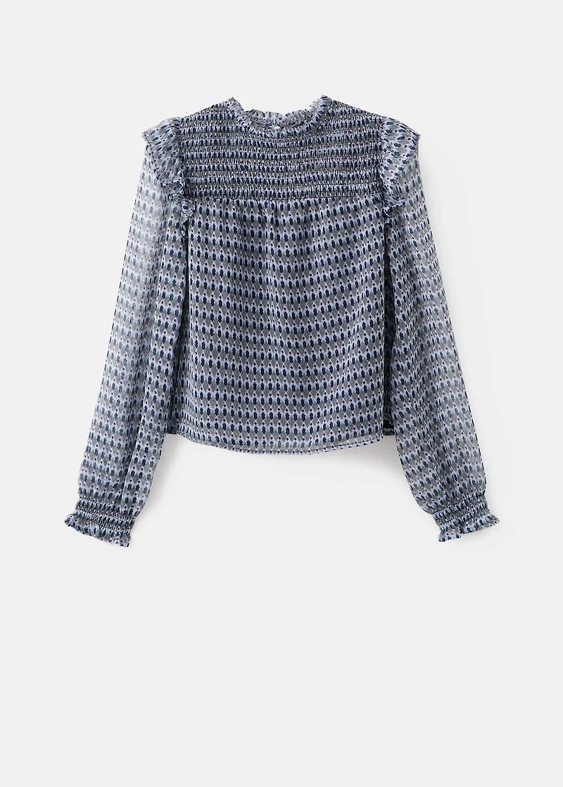 Ethnic-print blouse