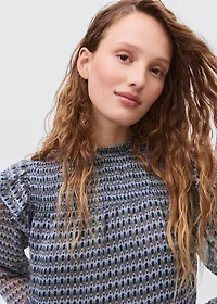 Ethnic-print blouse
