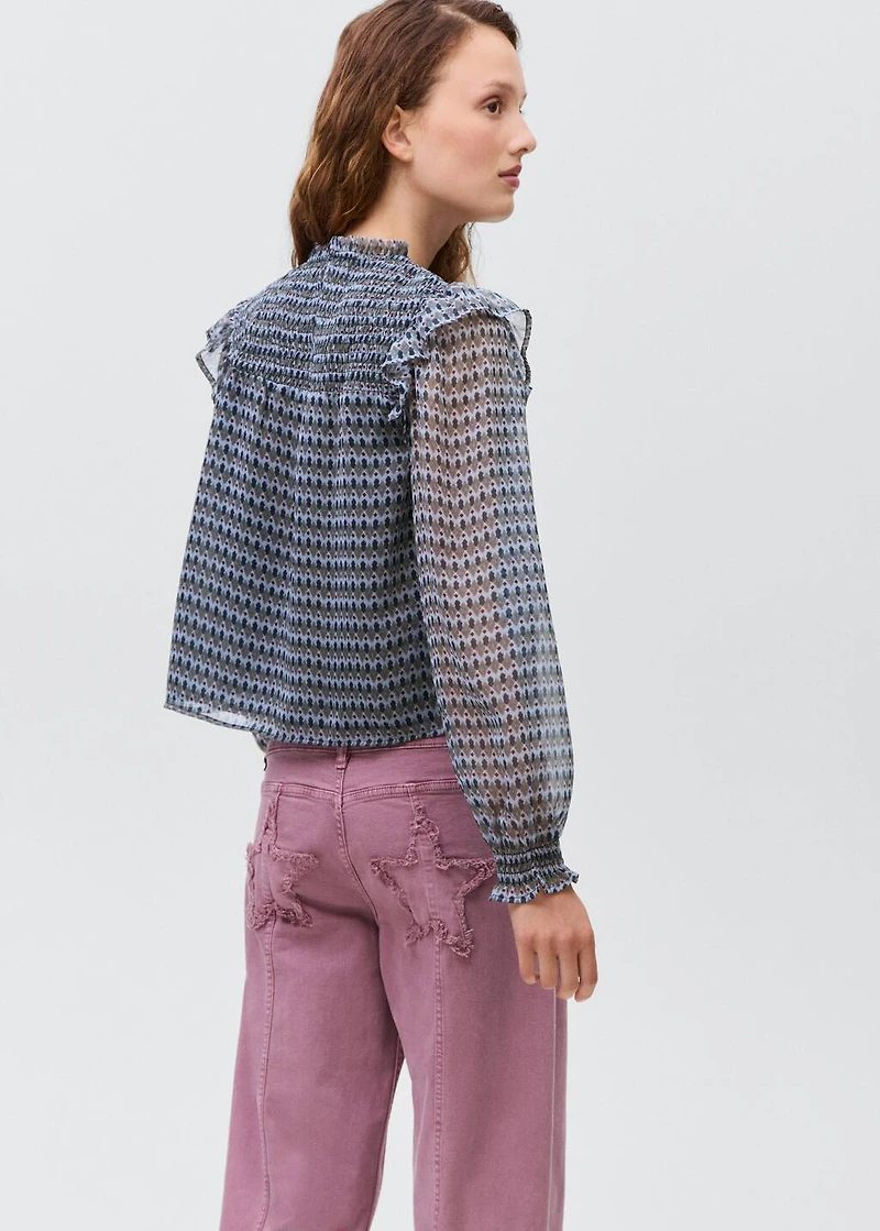 Ethnic-print blouse