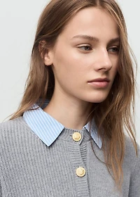 Combined knitted cardigan