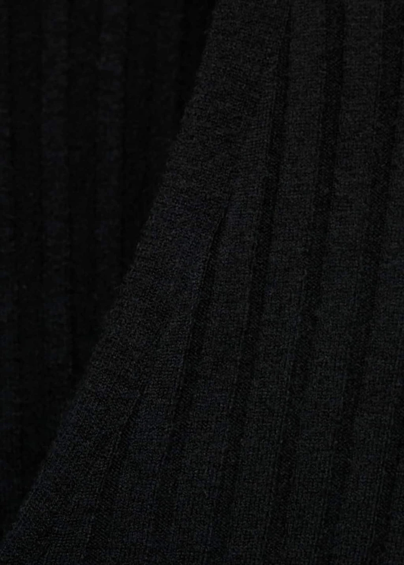 Fine rib knit cardigan