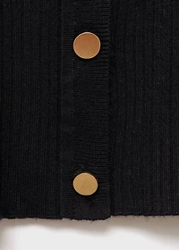 Ribbed buttoned cardigan