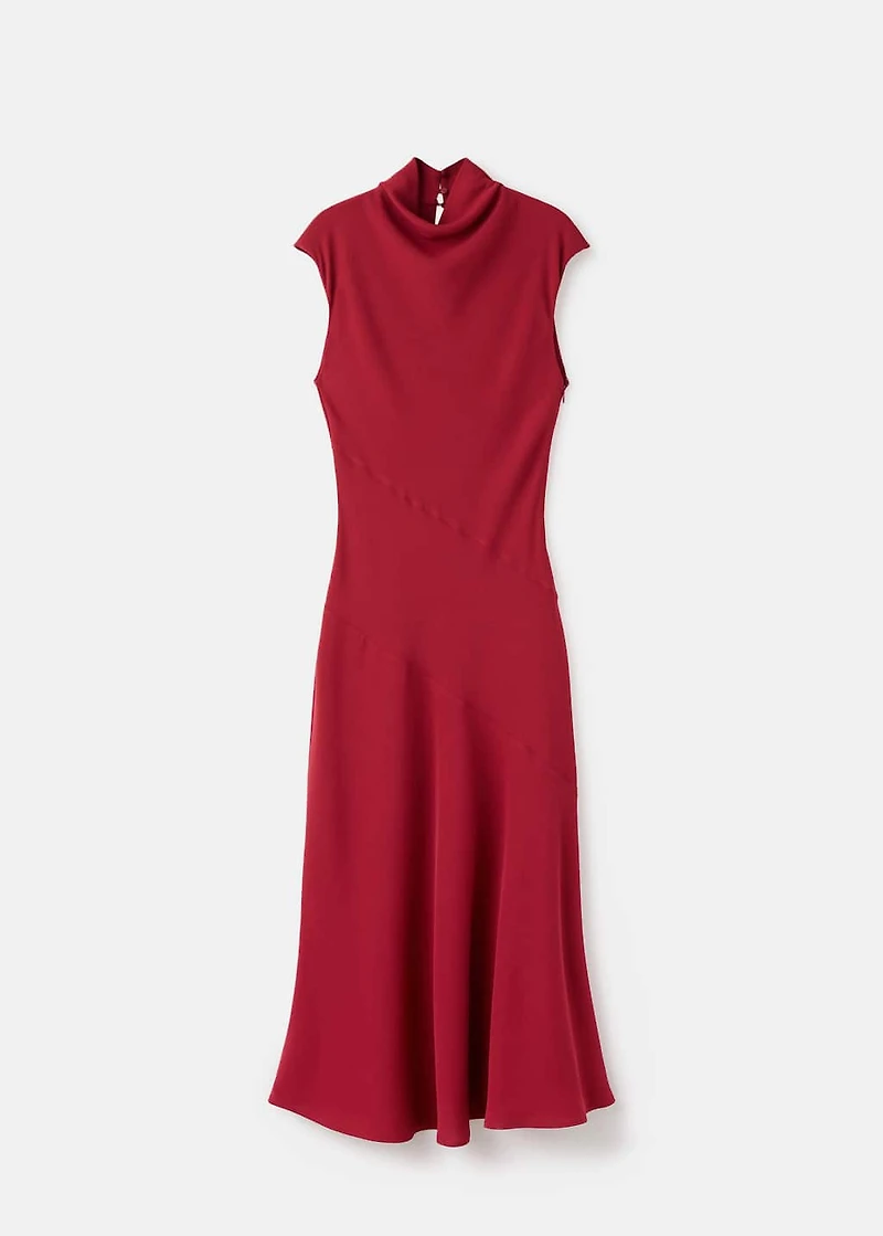 Sleeveless high-neck dress
