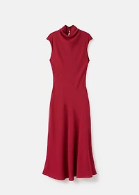 Sleeveless high-neck dress