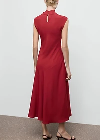 Sleeveless high-neck dress